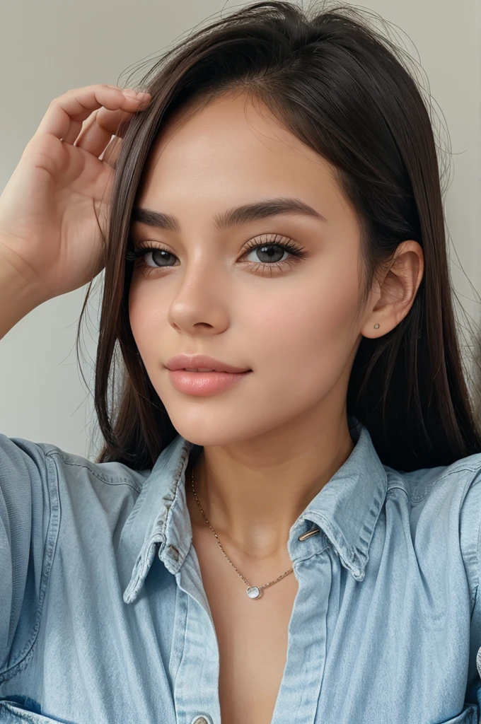 A beautiful girl with clear