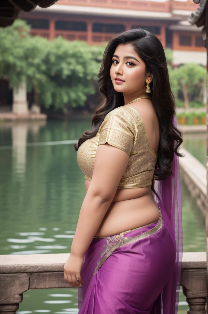 1 Heavenly beautiful and goddess beauty cute and sweet looking face Indian female in front of Wuzhen Water Town, China, Heavenly beautiful Overweight, Heavenly beautiful Extremely fat, Heavenly beautiful and attractive Chubby figure , Heavenly beautiful looking and eye catching luxury style tight fitting Indian strapless traditional blouse and sarees , reaching out, Heavenly beautiful Arabian woman, 16k, High resolution, masterpiece, highest quality, fine skin, outside view, Realistic Photograph, size 45 and waist size 32, close up face view