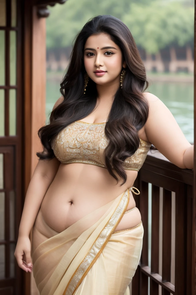 1 Heavenly beautiful and goddess beauty cute and sweet looking face Indian female in front of Wuzhen Water Town, China, Heavenly beautiful Overweight, Heavenly beautiful Extremely fat, Heavenly beautiful and attractive Chubby figure , Heavenly beautiful looking and eye catching luxury style tight fitting Indian strapless traditional blouse and sarees , reaching out, Heavenly beautiful Arabian woman, 16k, High resolution, masterpiece, highest quality, fine skin, outside view, Realistic Photograph, size 45 and waist size 32, close up face view