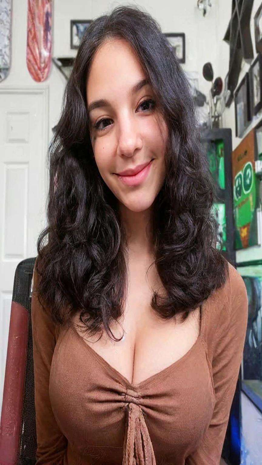 Slight change to the face. Cute and adorable nose. Smirk