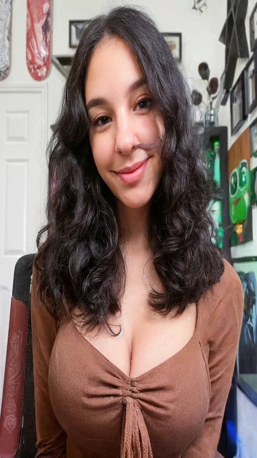 Slight change to the face. Cute and adorable nose. Smirk