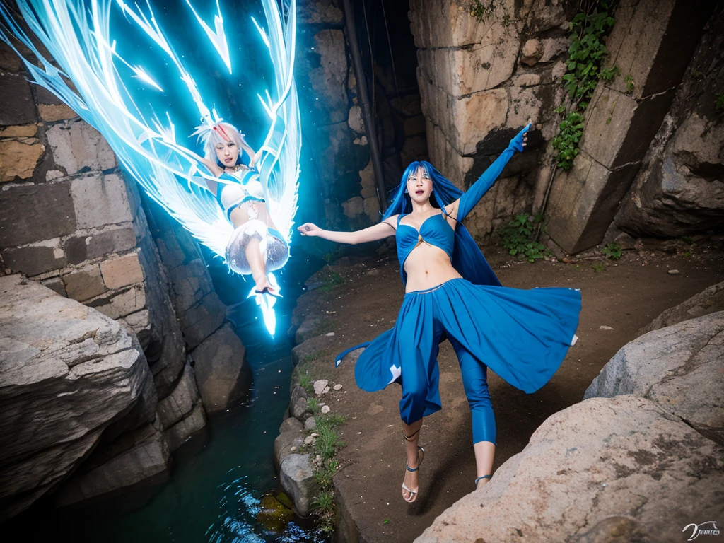 Rimuru Tempest in the air with demon wings spread