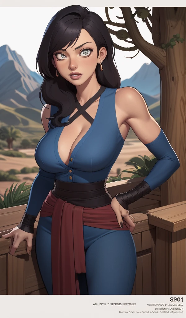 Ninja woman character with marks of war Cartoon image of a woman .cartoon style illustration, cartoon art style, cartoon art style, digital illustration style, highly detailed character design, courage detailed digital art, Forest Fan Art, Portrait Character Design, beautiful digital illustration, high-quality portrait, comic book art, young woman with beautiful hair . Beautiful lined eyes Medium large bust and wonderful sexy clothes. image expression of sexual desire from the waist to the illustration of they are posing for a photo in the desert with a horse, Brendan Fraser, Marco Schultz, 90s romantic movie, still promotional, The Mummy, panoramic photo, braggart and romantic, 1995 movie, digitally remastered, film still promotional, Milla Jovovich, Season 3 ( 1 9 9 7 ), Titanic, Atores, Jack