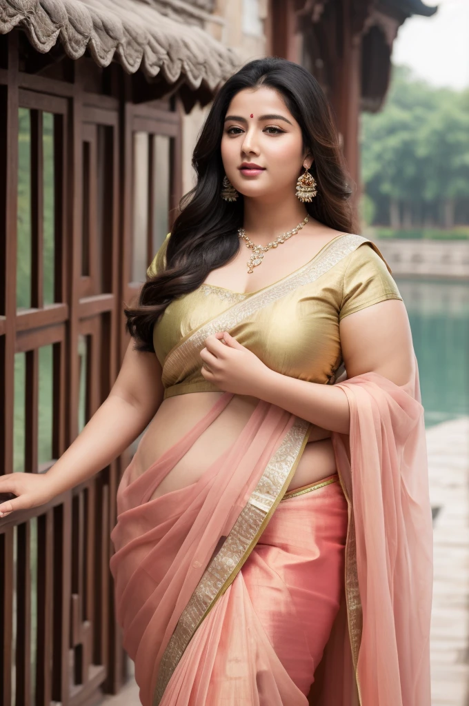 1 Heavenly beautiful and goddess beauty cute and sweet looking face Indian female in front of Wuzhen Water Town, China, Heavenly beautiful Overweight, Heavenly beautiful Extremely fat, Heavenly beautiful and attractive Chubby figure , Heavenly beautiful looking and eye catching luxury style tight fitting Indian strapless traditional blouse and sarees , reaching out, Heavenly beautiful Arabian woman, 16k, High resolution, masterpiece, highest quality, fine skin, outside view, Realistic Photograph, size 45 and waist size 32, close up face view