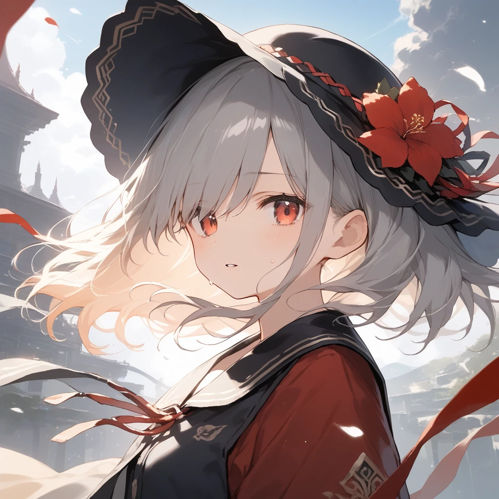 score_9, score_8_up, score_7_up, source_anime, best quality, masterpiece, official art, absurdres, highres, ultra-detailed,waifu2x,Collection: Slice of Life,break,1girl, 15-year-old, short hair, hair over one eye, small breasts, beautiful detailed face, beautiful detailed eyes, well-proportioned iris and pupils, parted lips, beautiful detailed lips, cap, goggles on headwear, skirt, sweat, expressionless, sleepily, fantasy, outdoors, wind, break,(clear line illustration:1.2),very high resolution, very aesthetic, super detailed skin, Best cinematic lighting powered by famous artist, 8k, beauty illustration,photoshop_(medium),,(Detailed Lighting),best anime 8k konachan wallpaper, pixiv contest winner,