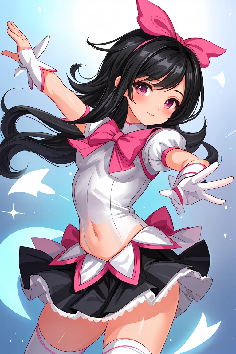 Magical girl　Black Hair　mini skirt