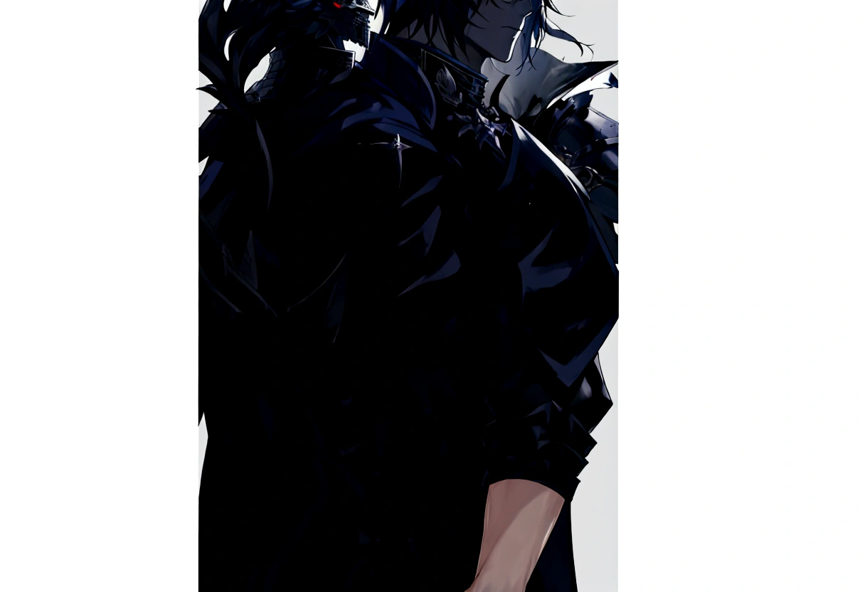 anime character with a bird on his shoulder and a helmet, highly detailed exquisite fanart, crisp and clear RPG portrait, handsome guy in demon slayer art, dos arknights, ( ( concept character art ) ), black armored uniform, sharp black armor e elegante, sharp black armor, sharp black armor, with light leather armor, offcial art, detailed fanart