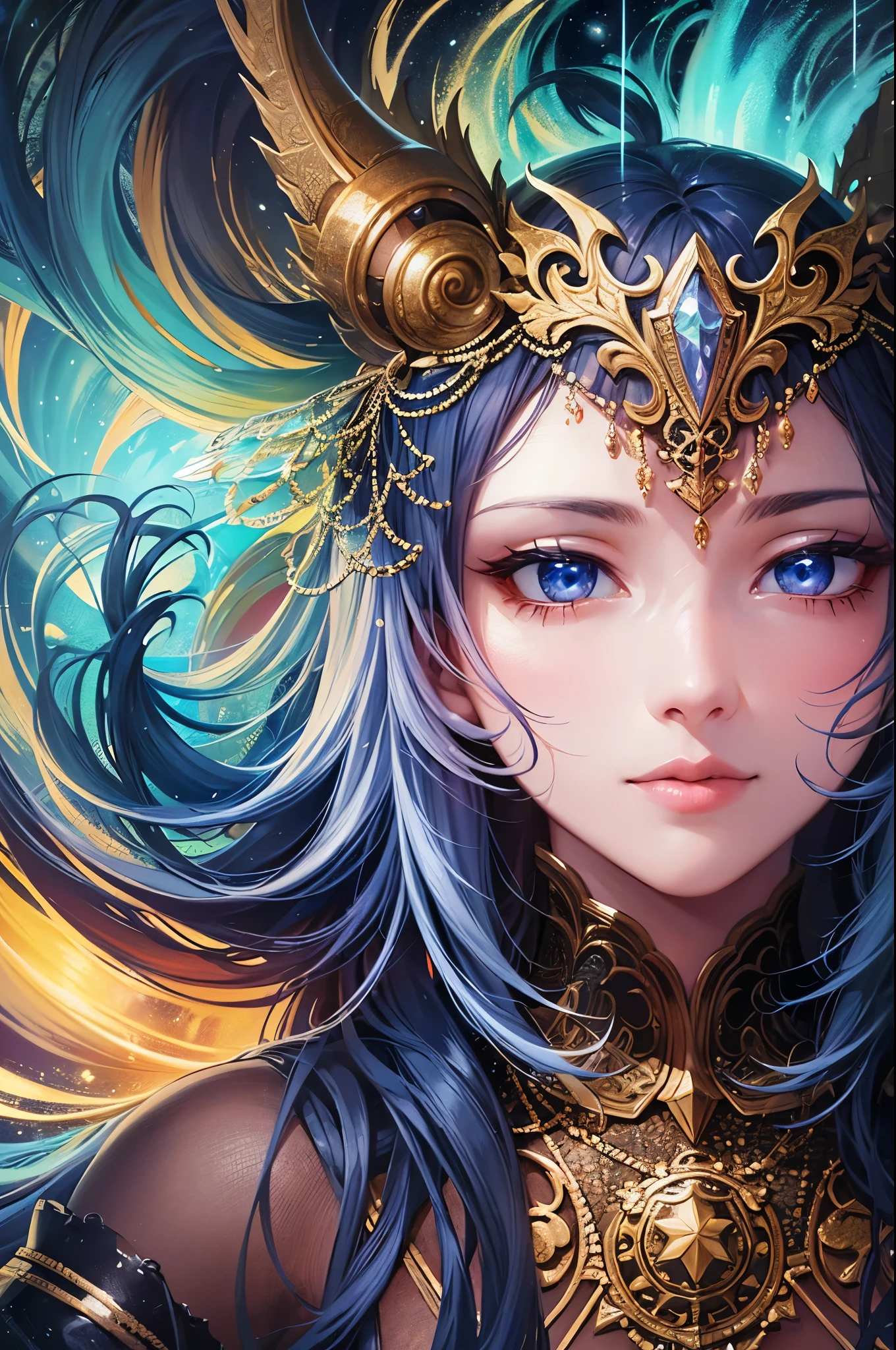 ((Highest quality)),(Ultra-high resolution),(Very detailed),(Detailed Description),((The best CG)),(A masterpiece),Ultra-detailed art,Amazing painting art,(Fantasy art with intricate detail:1.5),