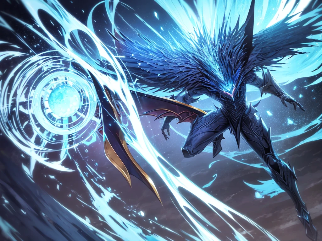 a demon lord rimuru tempest, demonic wings spread wide, floating in the air, dark fantasy, hyper detailed, intricate, masterpiece, 8k, photorealistic, dramatic lighting, cinematic composition, vibrant colors, powerful presence, majestic, awe-inspiring, ethereal, mystical, dramatic atmosphere