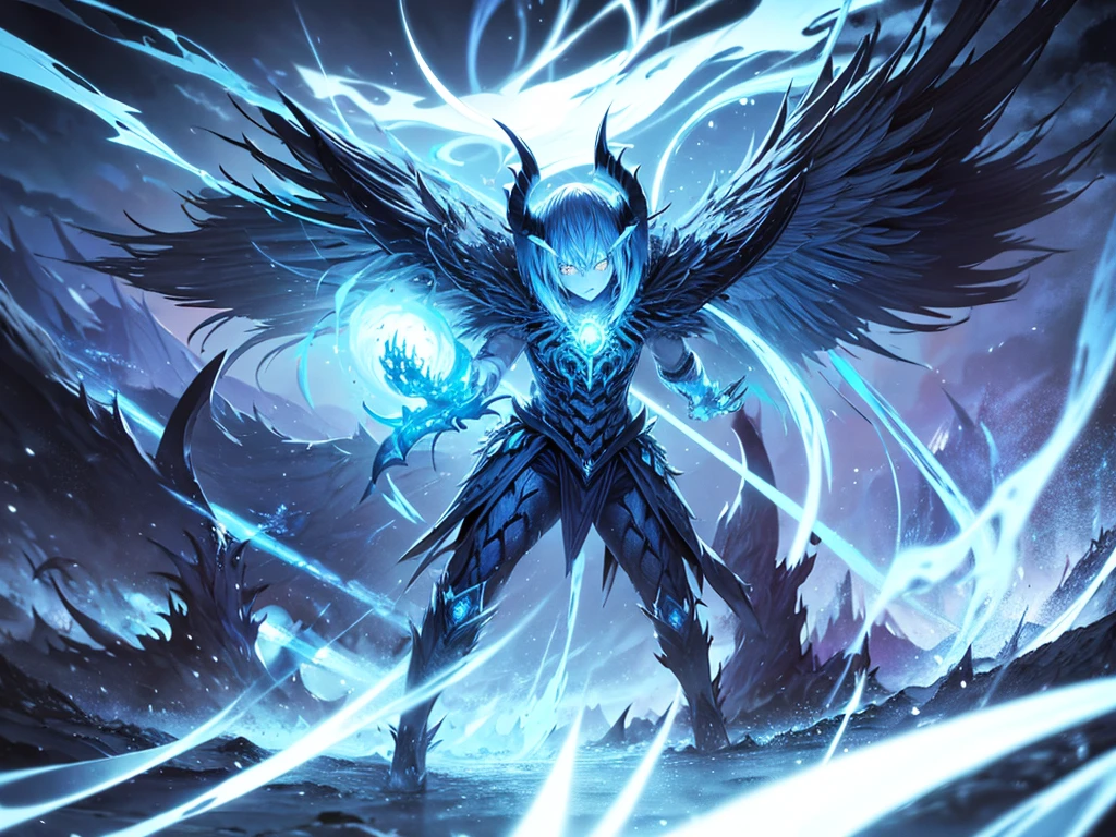 android mechanical lich:Evil Celestial Glow, robot wings,earnst haeckel, james jean. generative art, baroque, intricate patterns, fractalism, movie still, photorealistic, intricate, elegant, highly detailed, artstation, smooth, sharp focus, illustration, outrun, vaporware,full body shot, demonic energy holding different monsters, angle from below, Evil laugh:Exuberant --auto