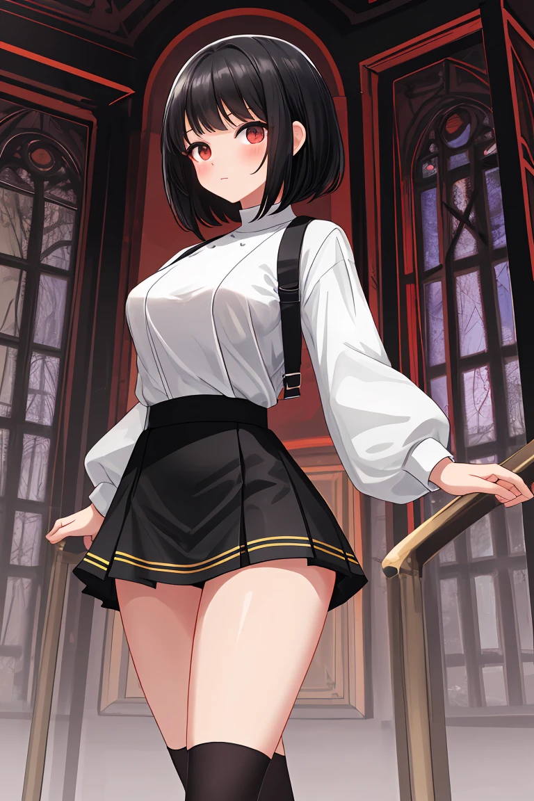 Sister saint Black Hair mini skirt