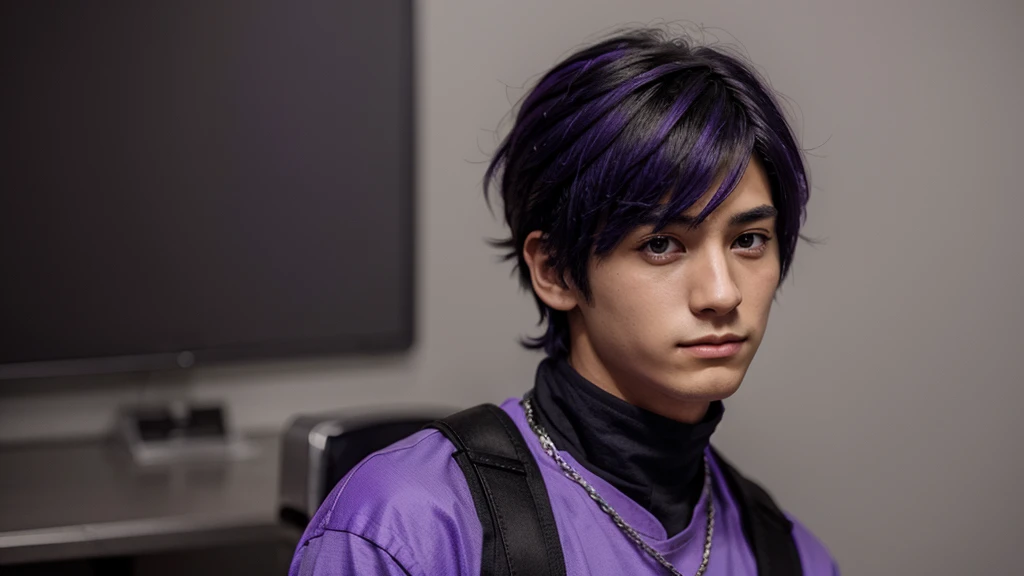 I wanted an anime style boy using the color purple doing everything down to the smallest detail remembering that he is Dark