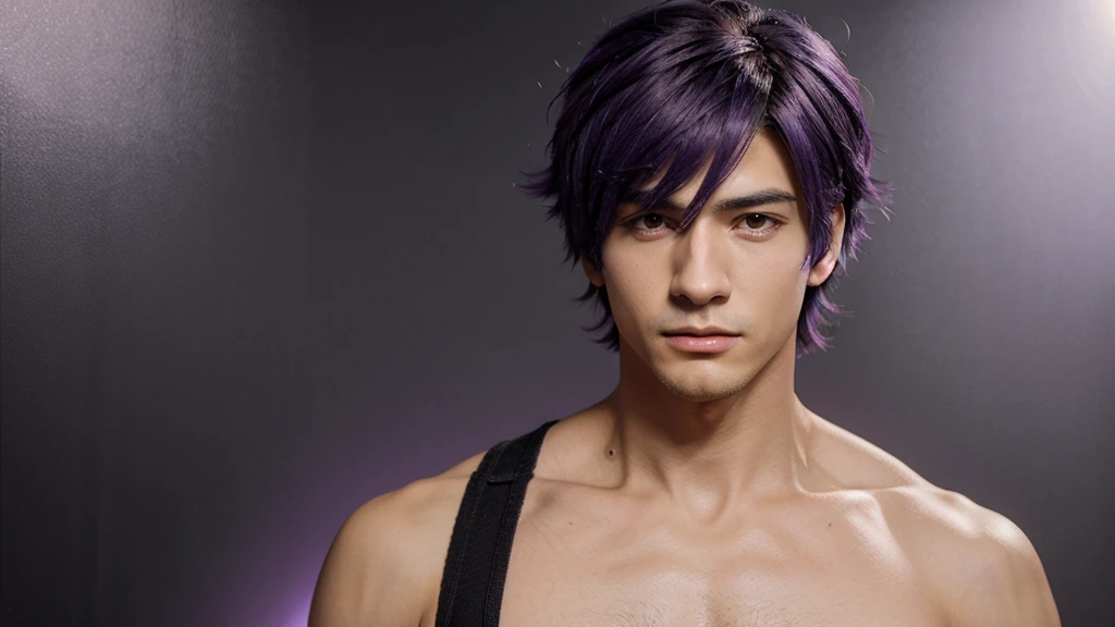 I wanted an anime style male character using the color purple