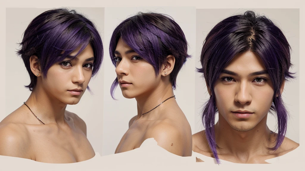 I wanted an anime style male character using the color purple