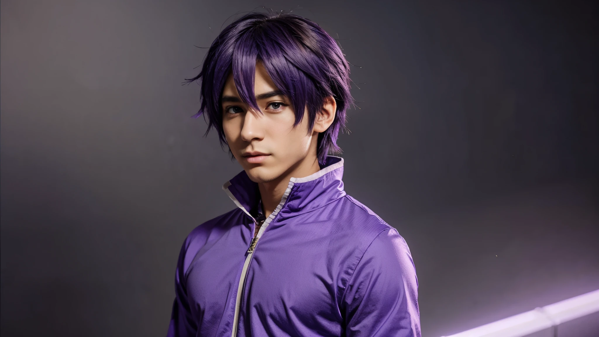 I wanted an anime style male character using the color purple