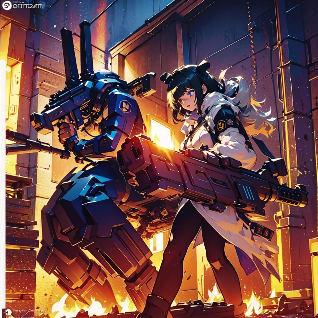 a cute anthro female wolf-girl, beautiful detailed eyes,beautiful detailed lips,extremely detailed eyes and face,longeyelashes, holding an assault rifle, striking action pose, valorant, (best quality,4k,8k,highres,masterpiece:1.2),ultra-detailed,(realistic,photorealistic,photo-realistic:1.37),concept art,fantasy,dynamic lighting,vibrant colors,dramatic shadows
