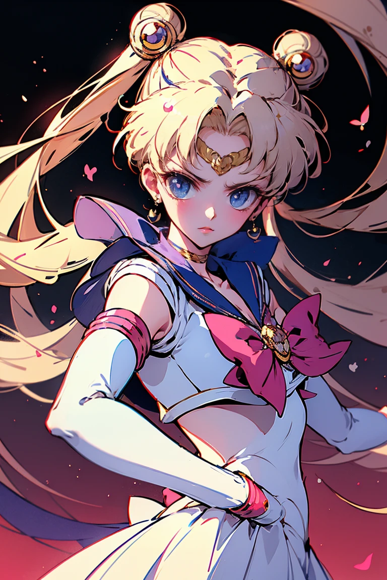 sailor moon , nouveau personnage , gothique , cheveux long blanc , yeux de chat , sur une planète rouge