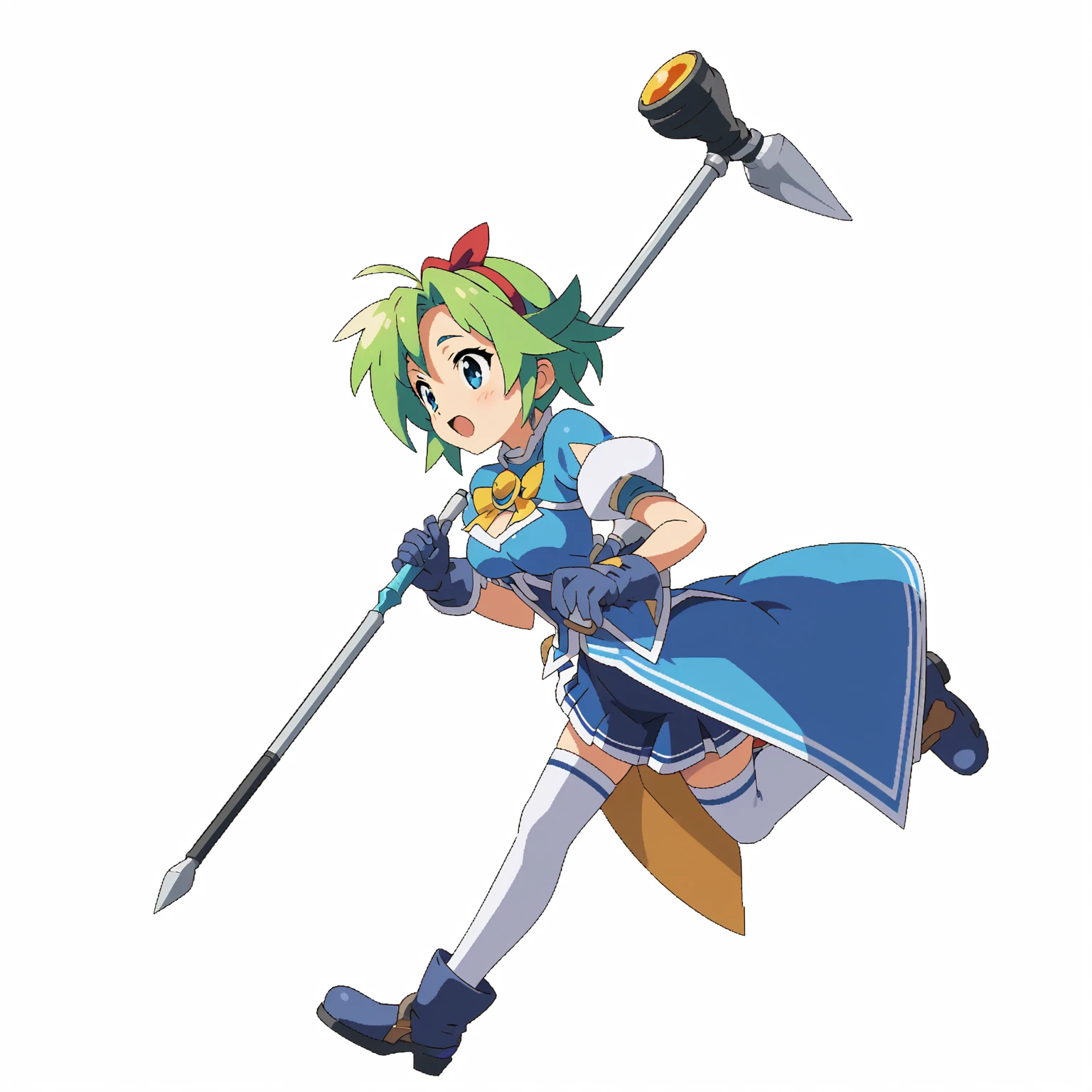 Monocular、Anime girl in a blue dress with a spear, Favorite character, Official Artwork, Aqua from Konosuba, Natalie in an epic battle fantasy, 2D Art, 2D Art, From desire, Official character art, JRPG Characters, Official Art, Alchemist Girl, Have a magic wand, rei hiroe, cirno From desire, 2D Sprites