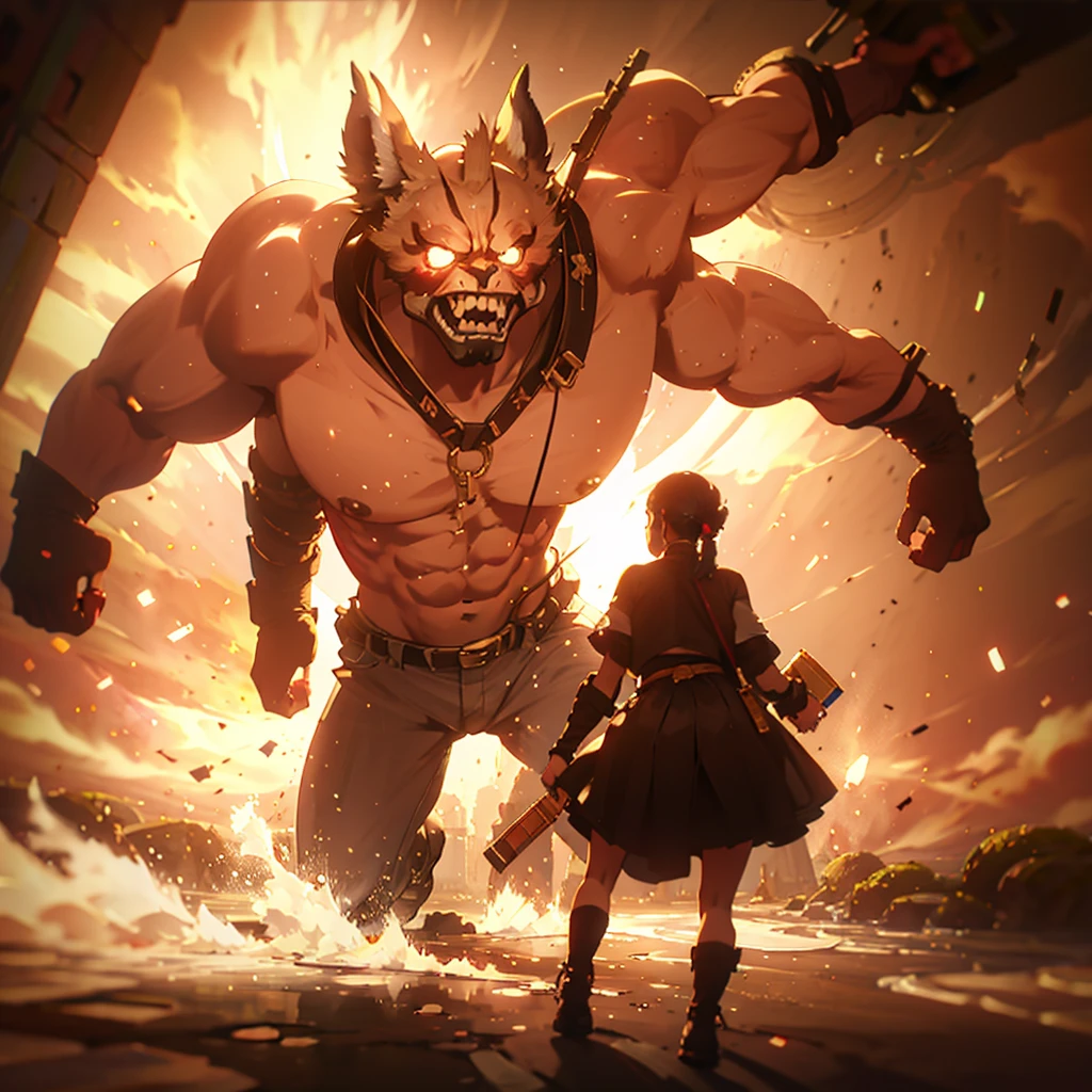Shiba Inu Beastman The beastman is female cute Has an assault rifle high resolution Cool Valuing game