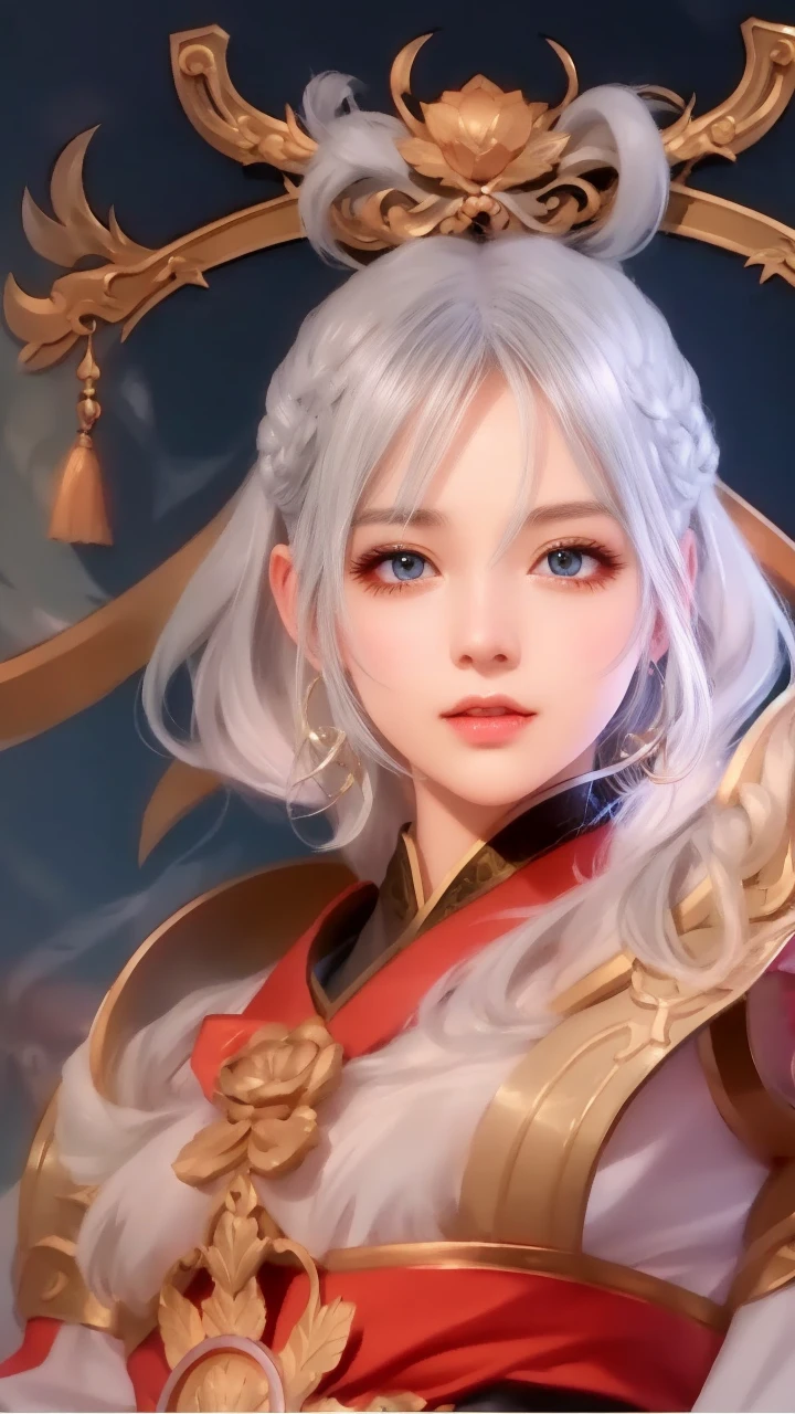 animesque、anime styled、ssmile、portraitures、Beautifully moisturized amber eyes like clear glass、Beautiful blonde hair without hair ornaments, extremely detailed eye and face, Beautiful detailed eyes, huge filesize, ultra-detailliert, hight resolution, ighly detailed, top-quality, masterpiece, illustratio, ighly detailed, nffsw, unification, 8k wallpaper, splendid, finely detail, 32Year old girl