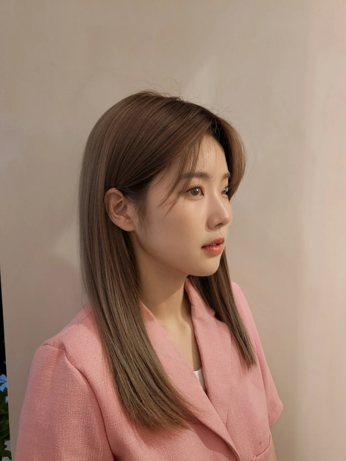 Best Quality, 8k, Masterpiece, (Portrait: 1.3), (photo realistic:1.4), (hyper realistic:1.4), Sharp Focus, looking at viewer, (smoother lighting:1.1), (increase cinematic lighting quality:0.9), realistic lighting, backlighting, light on face, ray trace, (brightening light:1.2), (Increase quality:1.4), sharp detail, (best quality real texture skin:1.4), finely detailed eyes, black_eyes, finely detailed face, 25 year old Korean woman