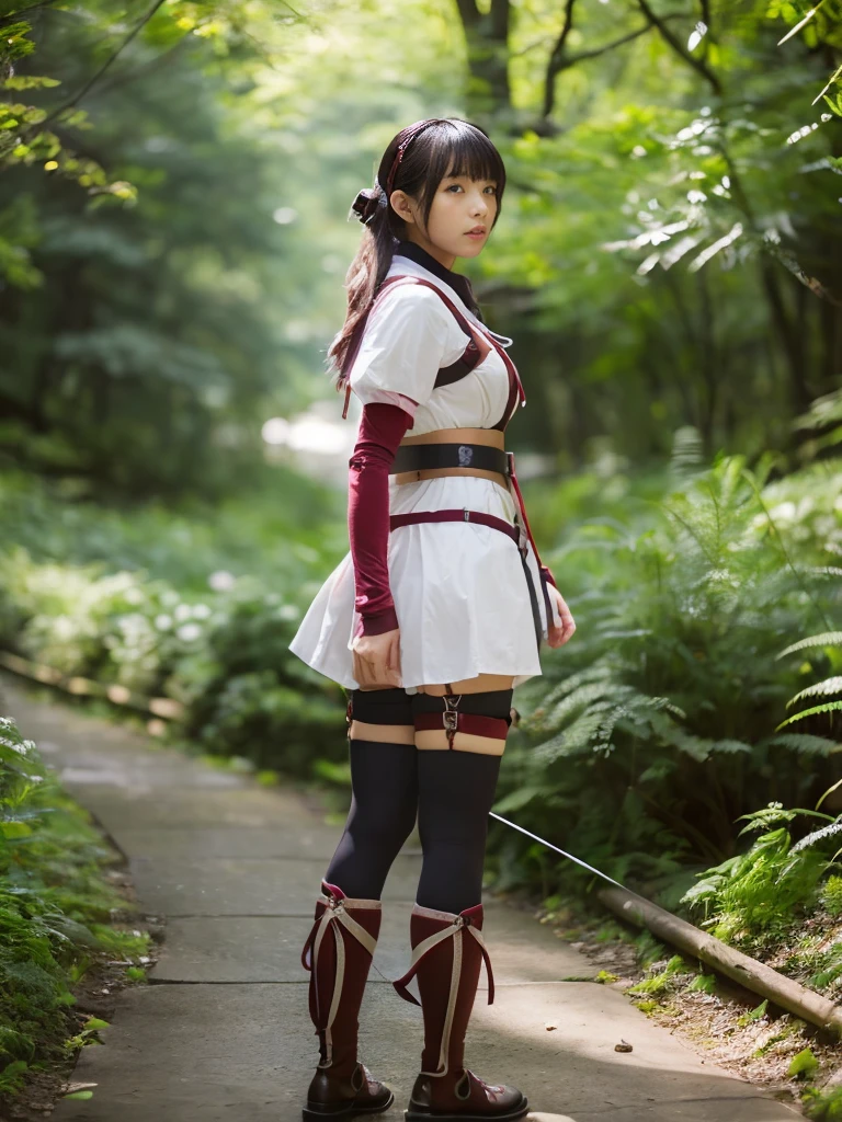 ((highest quality, 8K, masterpiece :1.3)), Beautiful Japanese girl in her early 、Ranger Heroine Costume、Bondage、Pain and gasping