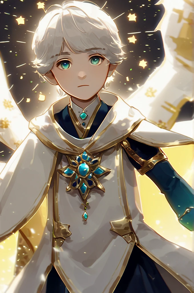 ((Лучшее качество)), ((шедевр)), (подробный), A nineteen-year-old boy, a warrior of light