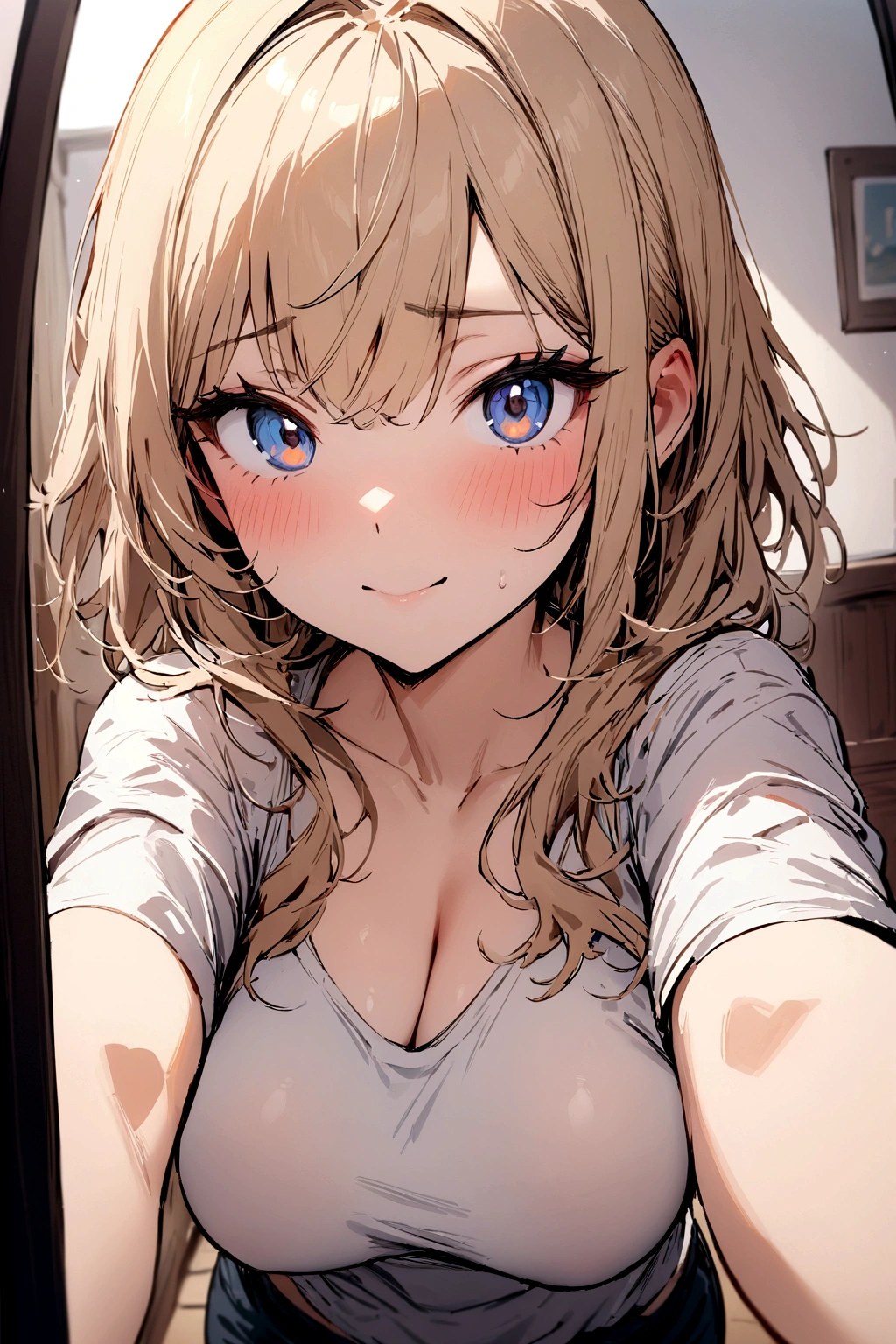 ((best quality)), ((masterpiece)), (detailed), 2 girl selfie