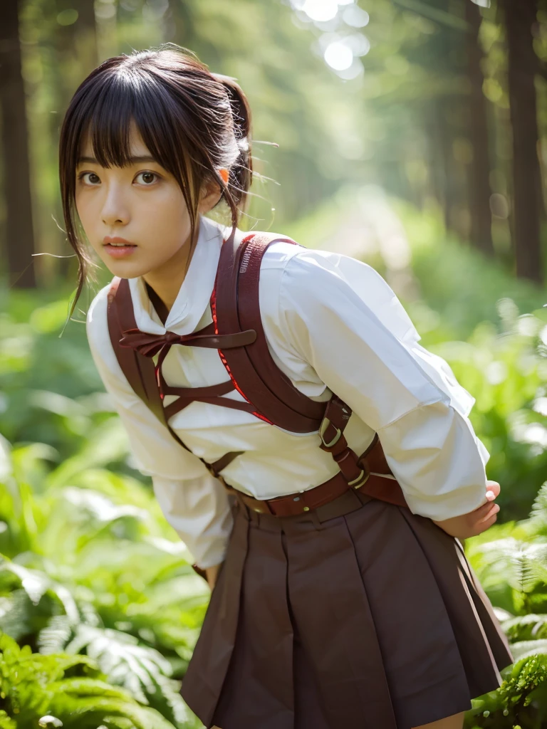 ((highest quality, 8K, masterpiece :1.3)), Beautiful Japanese girl in her early teens、Ranger Heroine Costume、Bondage、Pain and gasping