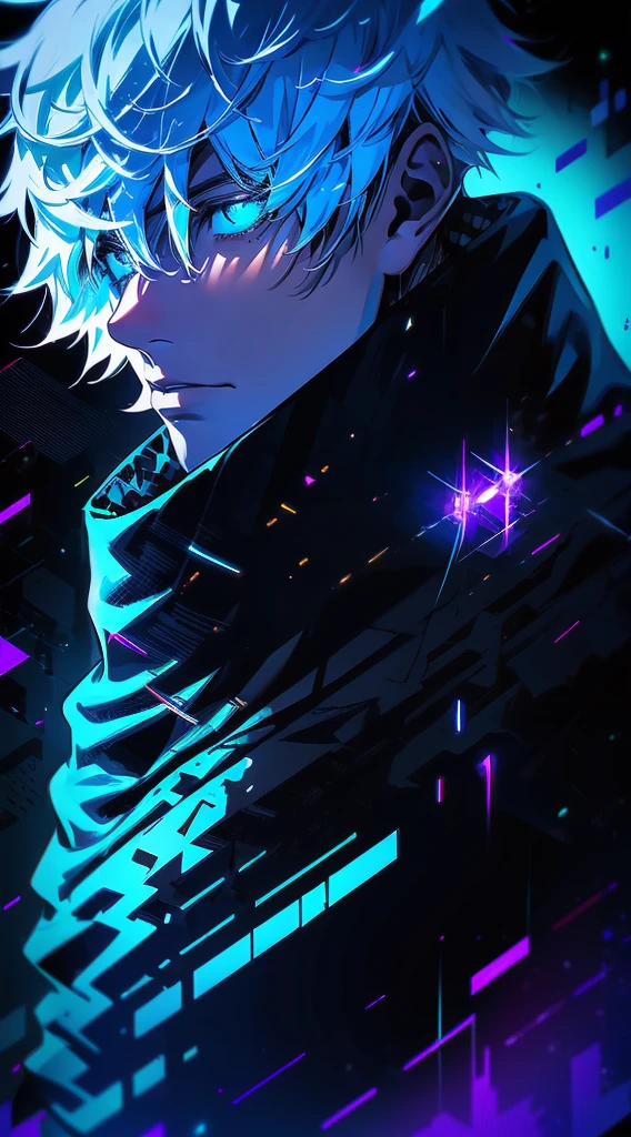 realistic,shiny,reflective,bioluminic, galactic cybernetic mask,mecha,(assassin:1.2),((((scarf,long cloak)))),sh4g0d,GlowingRunes_red,fullbody,cinemnatic,dark background,backlight,high contrast