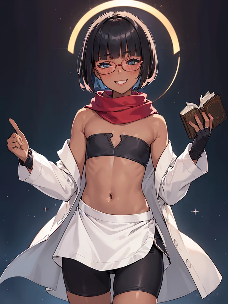Girl Tied to a Cross，A cross of light in your eyes,Halo,Wing relief，Smile,Show your whole body，Open your arms，Anime Style，naked，Concept Art，Pin-up posters，Fluttering feathers,Shiny Wing Bikini,A shining cross on the crotch