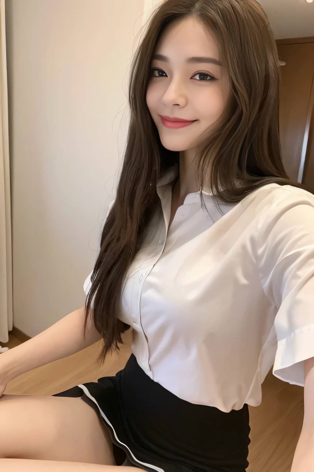seed:2020674263.((Full body angle:1.1)).((Highest quality, 8K, masterpiece:1.3)), ((from below:1.1)).concentrated:1.2, Perfect body beauty:1.4, Hips:1.2, ((Delicate Hair)), (Colorful button-through crop shirt :1.1) , ((Highest quality、8k、masterpiece:1.3))、1 Girl、A sloppy smile、Esbian all over、Slim face、Big Boobs、Beautiful woman、(Dark Brown Hair)、Long Hair、1、Flickering Valley、Detailed eyes、double eyelid、Blurred Background、超Slim face、Smile、Looking down、stroll、