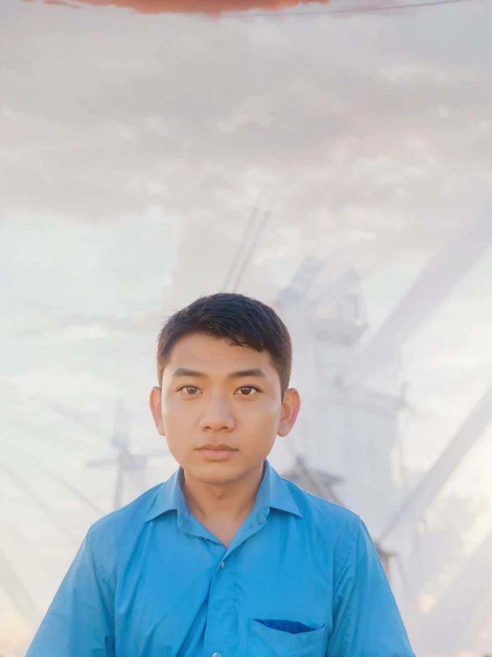 they are running down the road with a windmill in the background, taken at golden hour, cinematic photo shoot, shot at golden hour, cinematic photoshooting, profile picture 1024px, with sunset, cinematic photo, inspired by Rudy Siswanto, mid shot portrait, cinematic. by leng jun, 8k artistic portrait photography, during golden hour