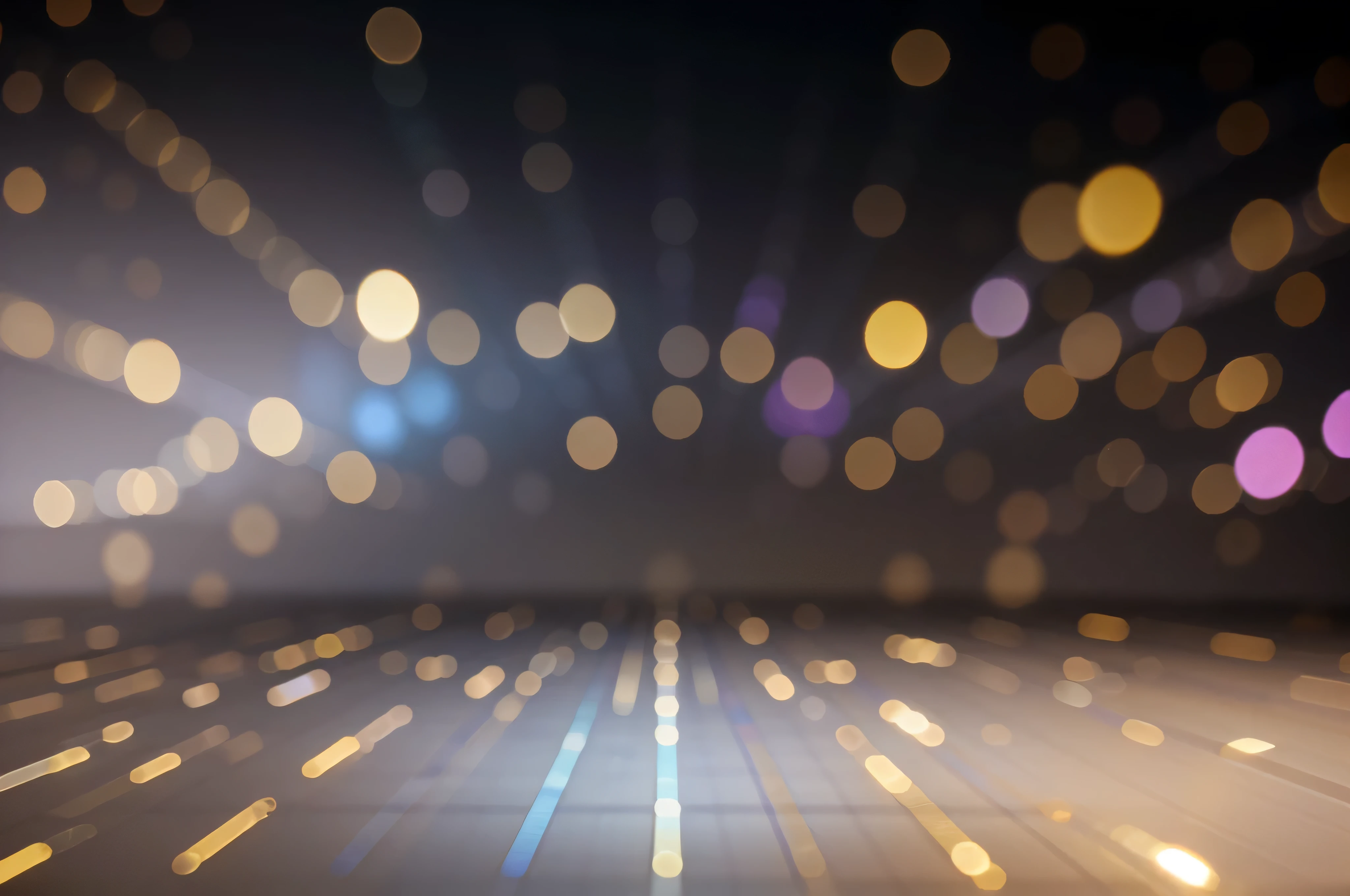 Abstract blur bokeh banner background. Rainbow colors, pastel purple, blue, gold yellow, white silver, pale pink bokeh background