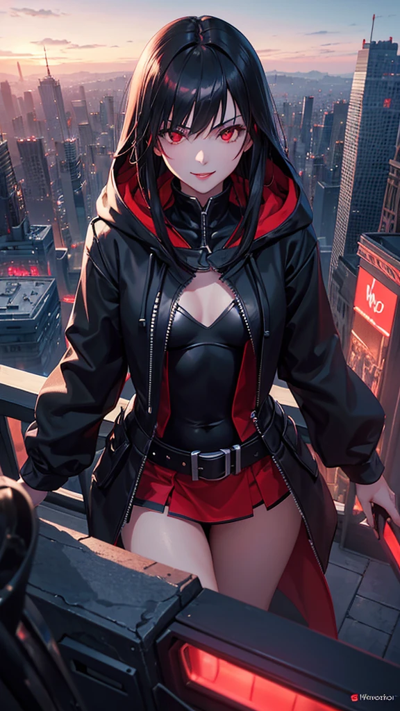yuukikonno, Yuki Konno, hair band, Long Hair, Pointy Ears, Purple Hair, (Red eyes:1.5), (Small breasts:1.2),Hooded,cover your mouth with a black scarf,strict,black Ninja uniform,Ninja,black Ninja pants,short boots,Action pose,Overlooking the city from the roof of the building,moon,moon明かり,night,whole bodyがイラストに入るように,
break looking at viewer, whole body,
break outdoors ,Medieval European-style building,
break (masterpiece:1.2), highest quality, High resolution, unity 8k wallpaper, (shape:0.8), (Beautiful and beautiful eyes:1.6), Highly detailed face, Perfect lighting, Highly detailed CG, (Perfect hands, Perfect ???????),