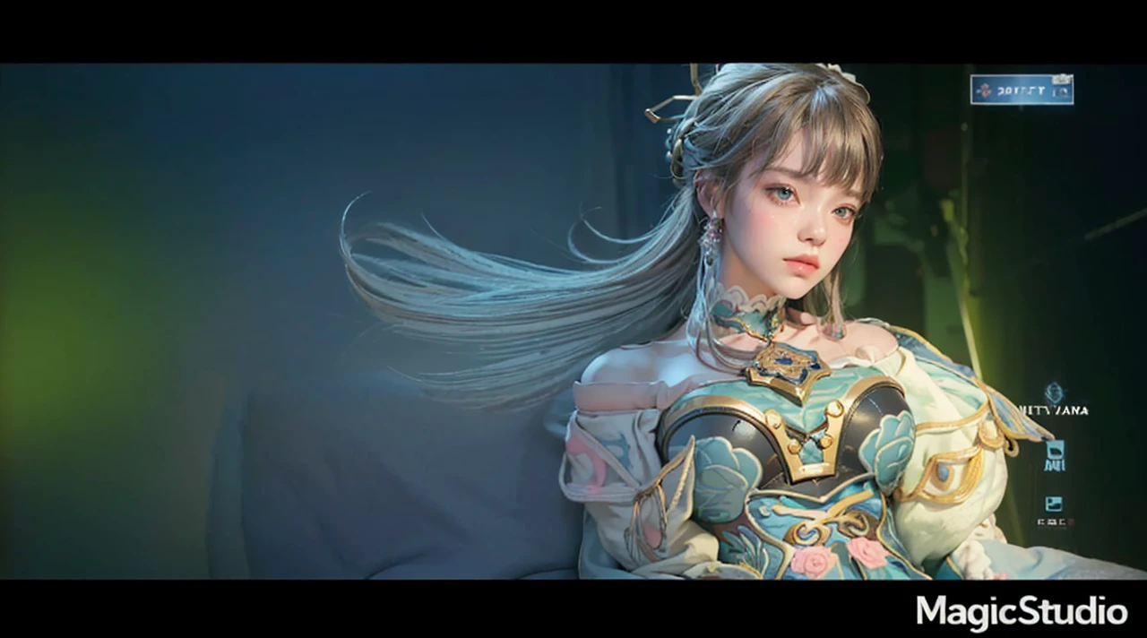 Best Quality, Masterpiece, Ultra High Resolution, (Realisticity: 1.4), Original Photo, 1girl, Pink Off-the-Shoulder, sitting in sofa,Cinematic Lighting