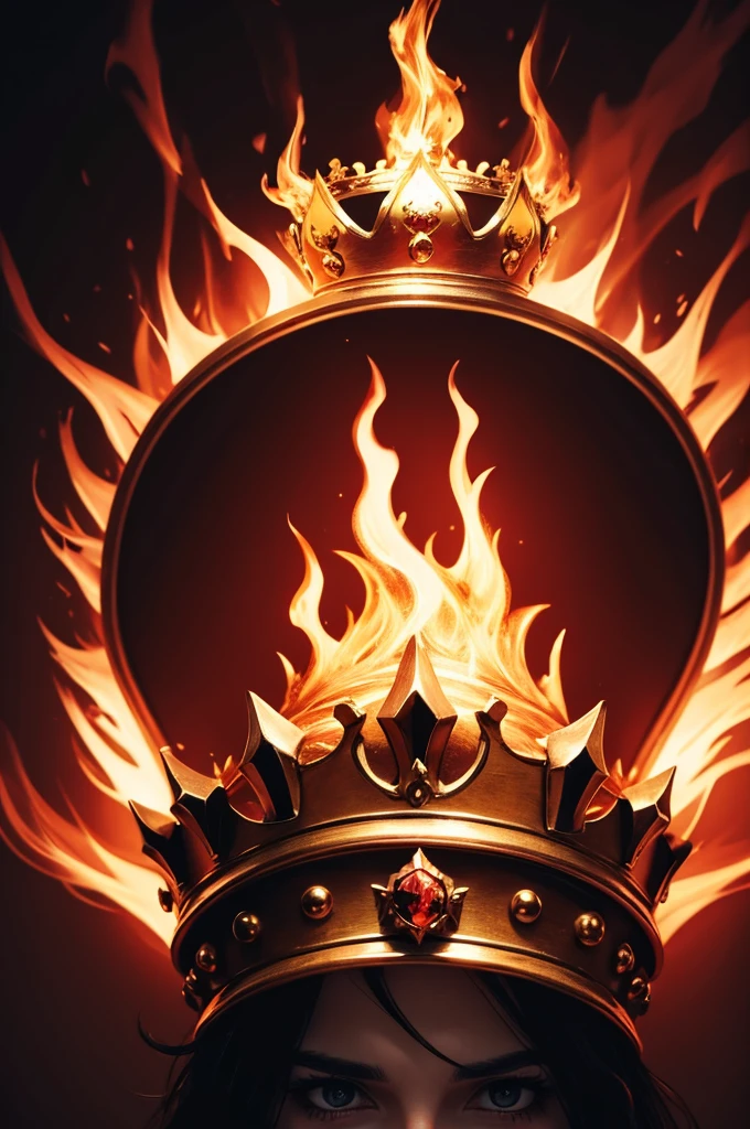 Crown in flames