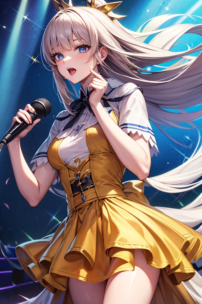 Alice Synthesis Thirty, star, sing, Perfect Face, Beautiful proportions, Hold the microphone to your mouth, One person
