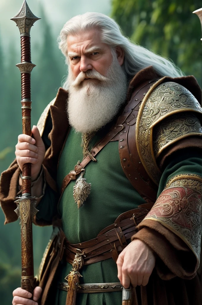 ((best quality)), ((masterpiece)), (detailed), perfect A group of 4 kings gather The 1 king is older and has long silvery white hair and a low silvery white beard, In his hands he holds a white flail with a blue tip.
The second king is very fat and has a beard and brown hair., have rosier cheeks, in his hands he holds a war hammer.
The third king has a grumpy face, has long red hair and a trimmed red beard, holds in his hands a bloody ax The fourth king is a little taller, has long black hair, no beard and paler skin, holds in his hands a shining green sword.
In the background a crystal kingdom.