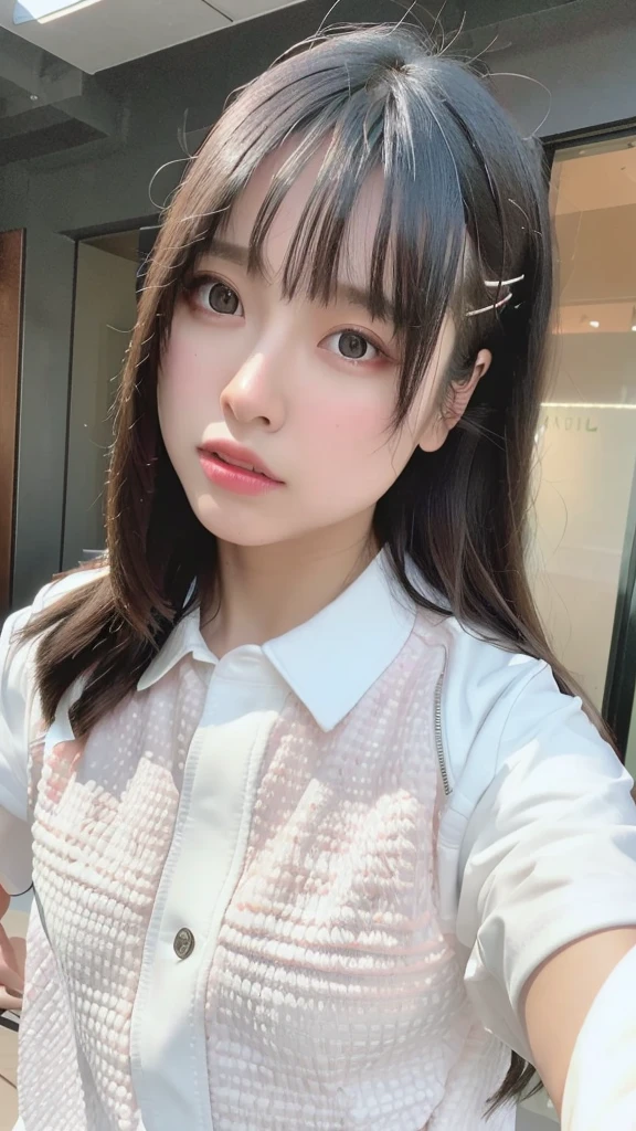 best quality, ultra-detailed, 8k, photorealistic, masterpiece, (photorealistic:1.4), (realistic:1.37), extremely detailed, highly detailed, cinematic lighting, sharp focus, hyper-realistic, (oversized jacket:1.2), white shirt,