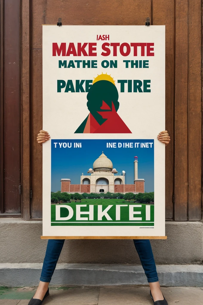 Make a poster on Delhi day with the make our state happier place 