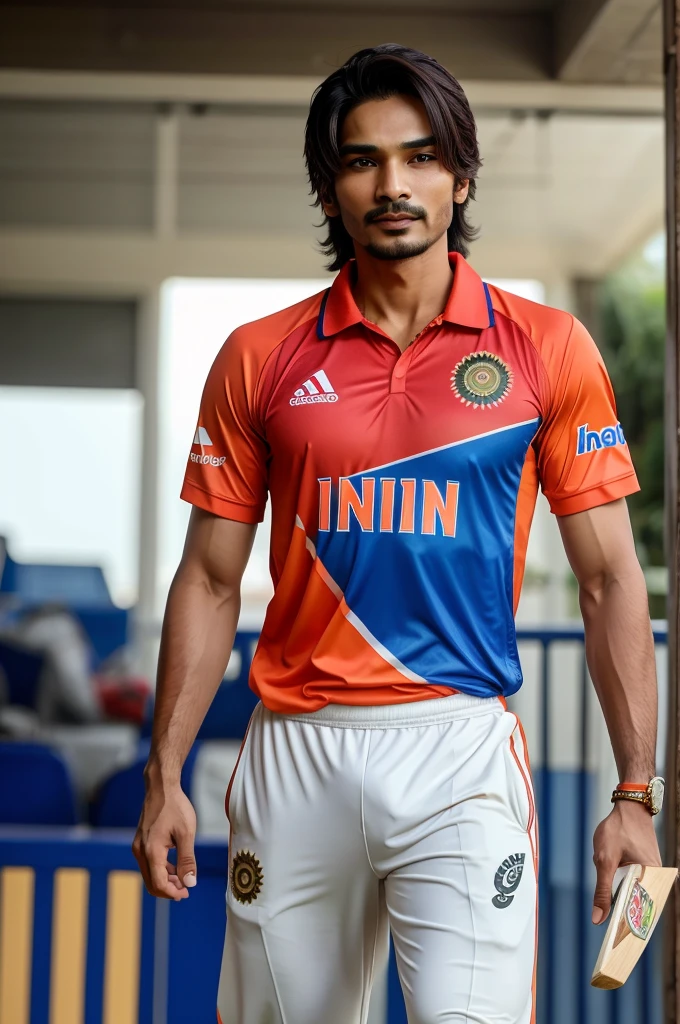 Shushant singh rajput in Indian cricket jersey with jersey number 7