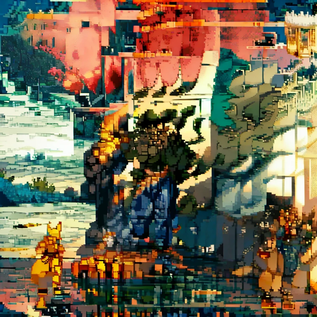 Shiba Inu Beastman The beastman is female cute Has an assault rifle high resolution Cool Valuing game Pixel art