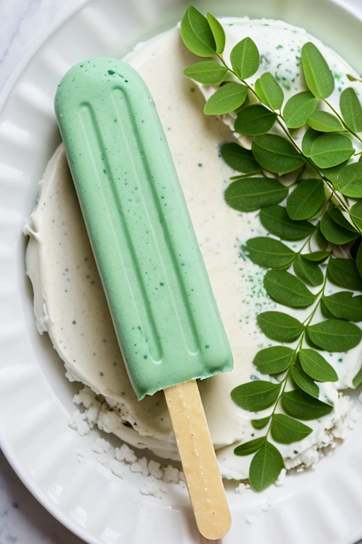 Moringa Ice Cream in Popsicle