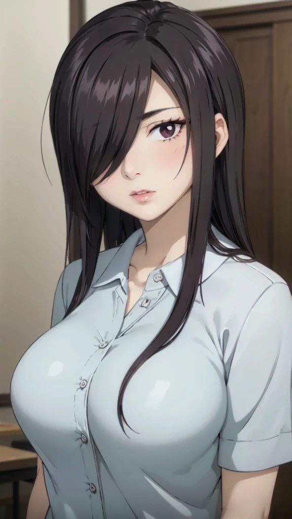 Granny, women, realistic skin,perfect ,black hair, long hair, (hair over one eye:1.4), messy hair, hair between eyes, Sexy pma, chubby,plump,fat,dense pubic hair, extreme pubic hair, Sexy lipsucker lips,cute shy blush on