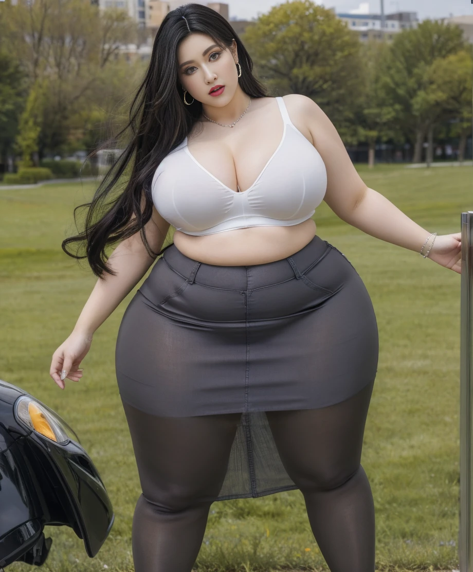 High, Leg length, ,High heel,standing outdoor,bokeh,long eyelashes,Dark eye shadow,涂lipstick,Her face is heavily made up,Very detailed,Middle-aged women,cosmetic, (lipstick: 1.1), (Eyeliner: 1.2), mascara, eye shadow, curly, ear nipple ring, necklace, Black greasy pantyhose, There are wrinkles at the corners of the mouth,Long-legged pantyhose,Greasy reflective pantyhose,big breasts,Black,High heel,long distance full body photo,outdoor,Highly detailed 8K wallpaper), 8K,best quality, masterpiece, ultra high resolution,(lifelike:1.4), original photo, sharp focus, detailed, dramatic, exquisite beautiful woman, (tall and straight:1.1), (phi), (droopy giant:1.1), (Fat Evil Goddesetallic high-leg turtleneck dress miniskirt:1.0),(turtleneck slim fit skirt),(Transparent metallic miniskirt ), half butterfly earrings, Double ring necklace, (:1.05), (65 years old, : 1.4), cosmetic, (lipstick: 1.1), (Eyeliner: 1.2), mascara, eye shadow, Long curly hair, dynamic angle, (red lips)nice graphics, 大Leg length,Black Greasy reflective pantyhose,current employer,spectacular view, Show your whole body in the big city,