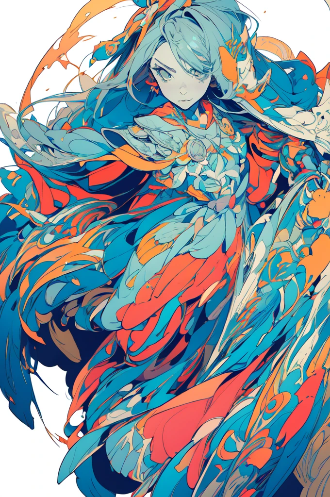 leaning back with hands out in the air,girl、high school girl、(masterpiece, highest quality, official art:1.2), (flat color:1.5),(colorful),looking at the viewer,1 girl,alone, white background, ,(2D:1.5) ,NSFW