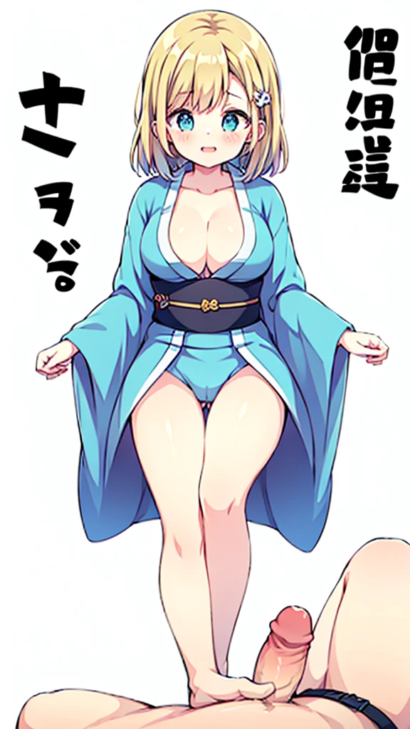 ((masterpiece)), disorganized, she is sadistic, long hair, open clothes, ((charming)), open your lips, Grinning smile, perfect proportions、(((Kickboxing))), ((kick the penis))、(she kicks the guy)、(((Mixed wrestling))), (((She is knee striking))), ((1boy)), (man falling down)、((penis)), (((eject cum))), ((cum on leg)), Semen comes out of the penis, (penis on her leg), kicking、raise your knees、((kicking penis)), cute woman, baby face, BREAK source_anime, high detail, smug, looking at viewer,soles, feet, POV, Enraptured eyes, expressionless, opened mouth, gaping mouth, gapemouth, best quality, highly detailed, young face, (thighs), (angle from under girls),baby face,mesugaki,Top Quality Anime Illustration, Super Detail, One Girl, Solo, Light Color Peach-colored Yukata, Super Short Yukata, Smile, Bare Skin Lateral Breast, Thigh Focus, Cleavage Emphasis, (white background), large chest,Droopy eyes,relaxed face,she attacks,twin tale hair