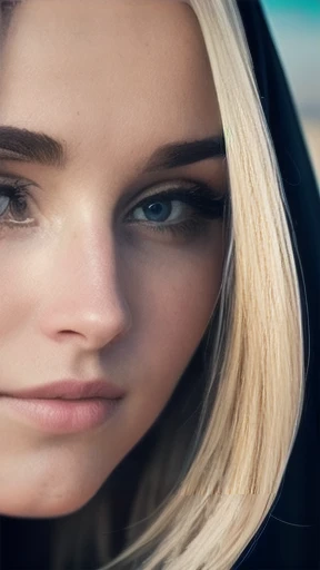 Woman Icelandic focus in face