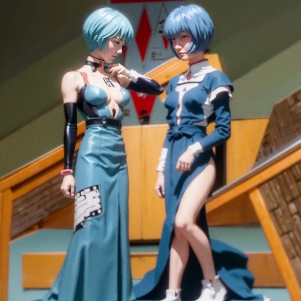 Showing off genitals、solo,Realisticな写真,Realistic,Ultra-detailed,Beautiful and beautiful,Big TitsBeautiful,Best Quality、,Rei Ayanami,Blue Hair、Short Hair、Red Eyes,fuck,Acme